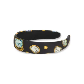 MOSCHINO Cotton Fabric Headbands Kids' Black