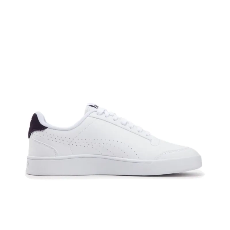 PUMA Shuffle Perf Anti Slip Wear Resistant Low Top Skateboard Shoes Unisex White Gold-1
