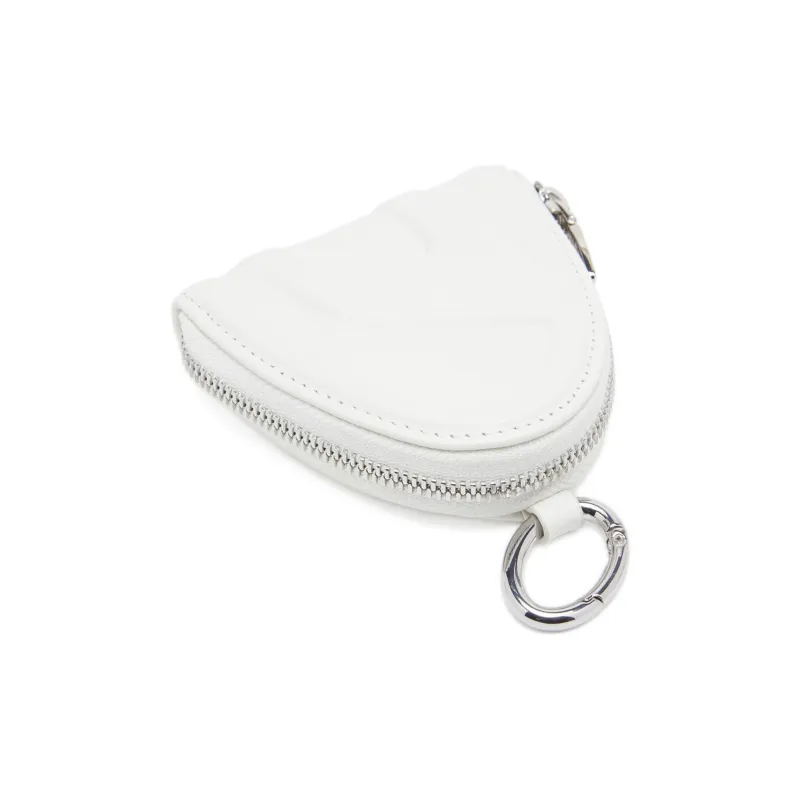 DIESEL Cow Leather Coin Purse Women's White-3