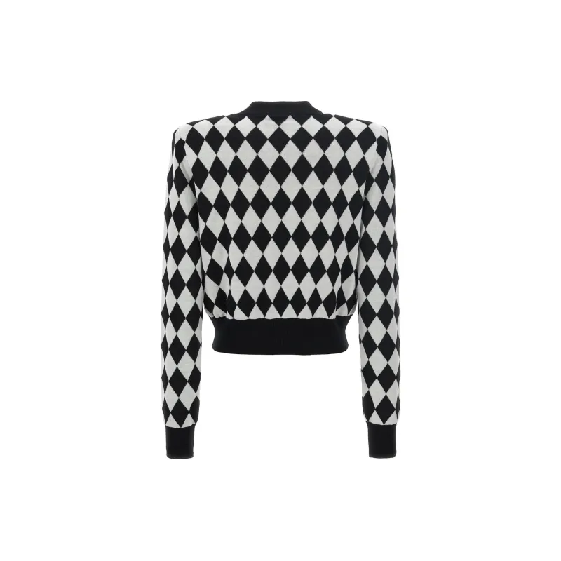 BALMAIN Diamond Shaped Buttoned Cardigan-1