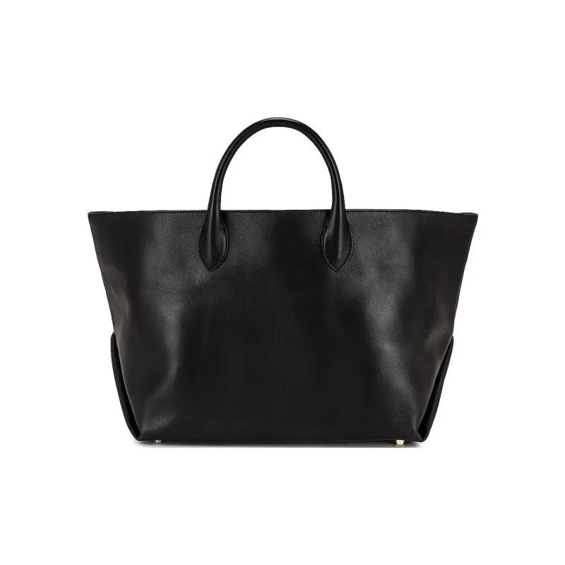 KHAITE Calfskin Tote Bag Shopping Bag Handbag Women's Black-2
