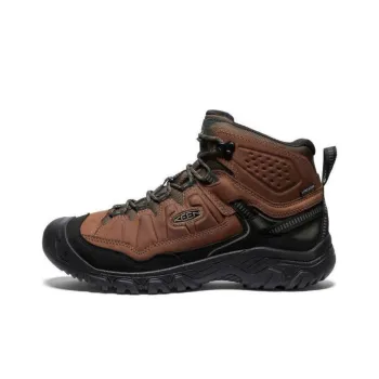 KEEN Targhee Cushioning Wear-Resistant High-Top Outdoor Shoes Men's Brown Black