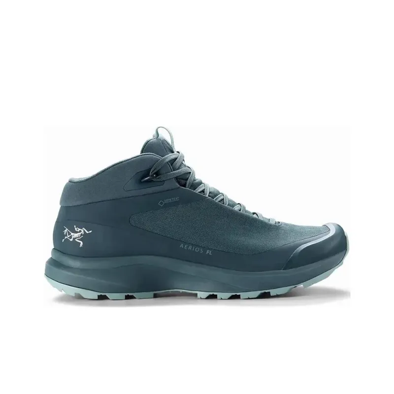 Arcteryx AERIOS FL GTX Anti-Slip Wear-Resistant Mid-Top Trekking Shoes Women's Black Cyan-1