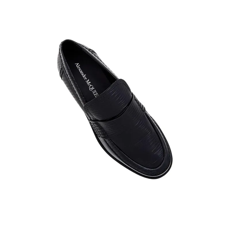 Alexander McQueen Embossed Slip On Loafers-4