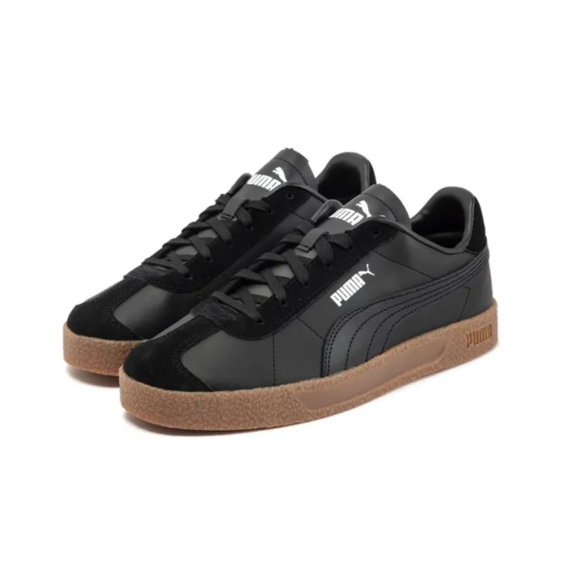 PUMA Club Anti Slip Wear Resistant Low Top Skateboard Shoes Unisex Black White-2