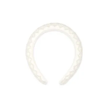 Self-portrait Beaded Satin Headband