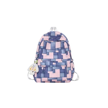 MOK Nylon Backpack Women's Gray/Pink/Khaki/Royal Blue