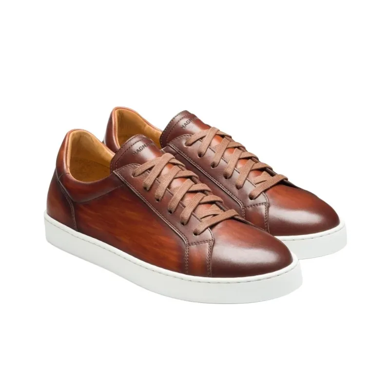 Magnanni Low-Top Skateboard Shoes Men's Brown Red-2