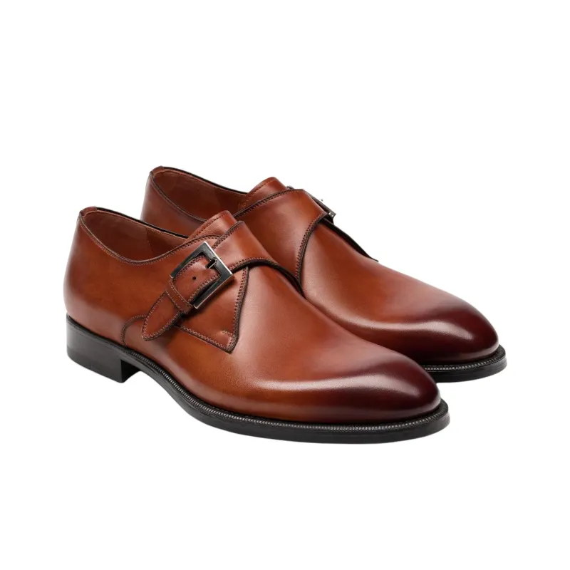 Magnanni Dress Shoes Men's Brown Red-2