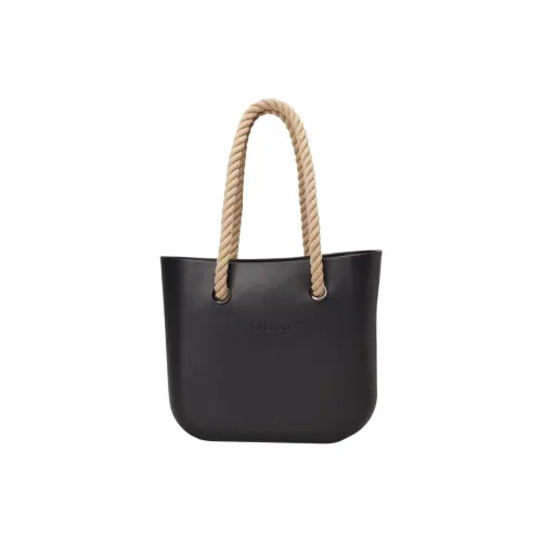 O Bag Thermoplastic Compound Handbag Mini Women's Black