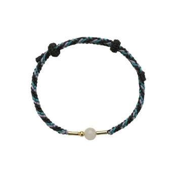 Phoenisess Bracelets Pale Greenish White Jade Unisex