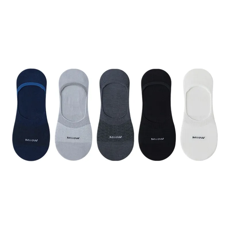 MIIOW No Show Socks Men's 5 Pack-0