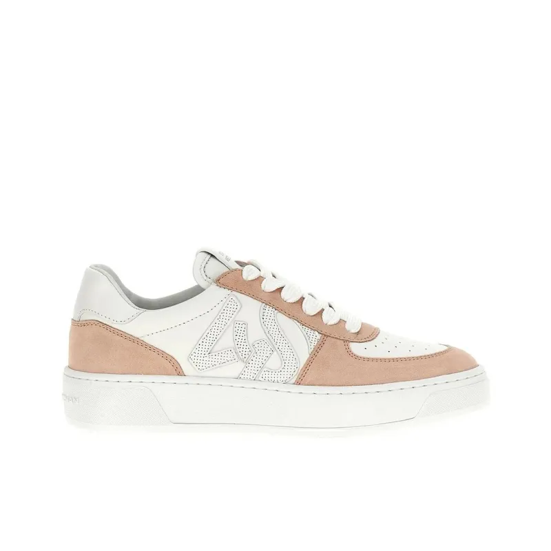 Stuart Weitzman/SW Courtside Monogram Low Top Skateboard Shoes Women's White-1