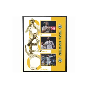Three For Real Madrid Team Karim Benzema Benzema C Ronaldo BBC Signed Photo Combo Set With SA Certificate