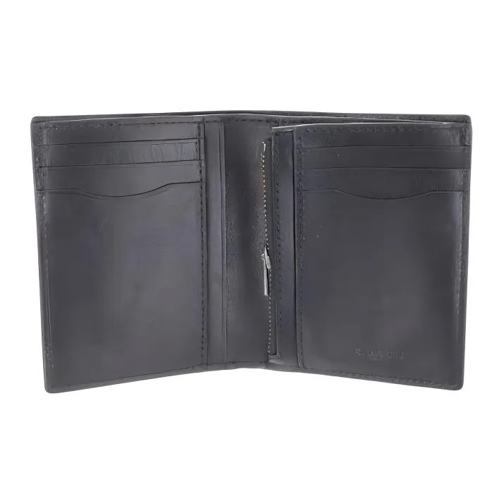 COACH Slim Wallet Leather Card Holder Wallet Small Size Men's Black-3