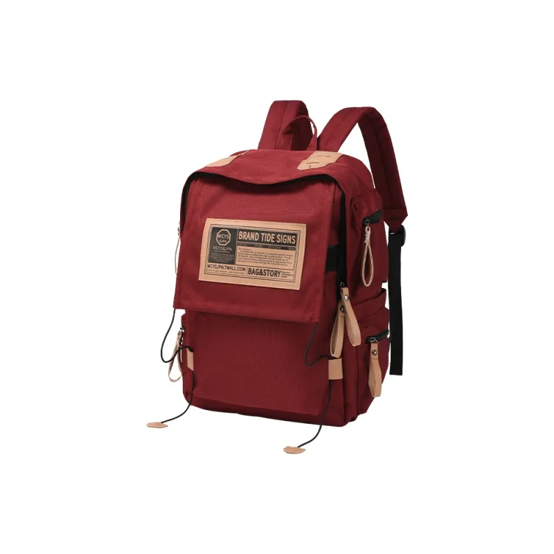 Yohji Kimura Oxford Backpack Regular Unisex Red/Gray/Navy Blue/Black-1