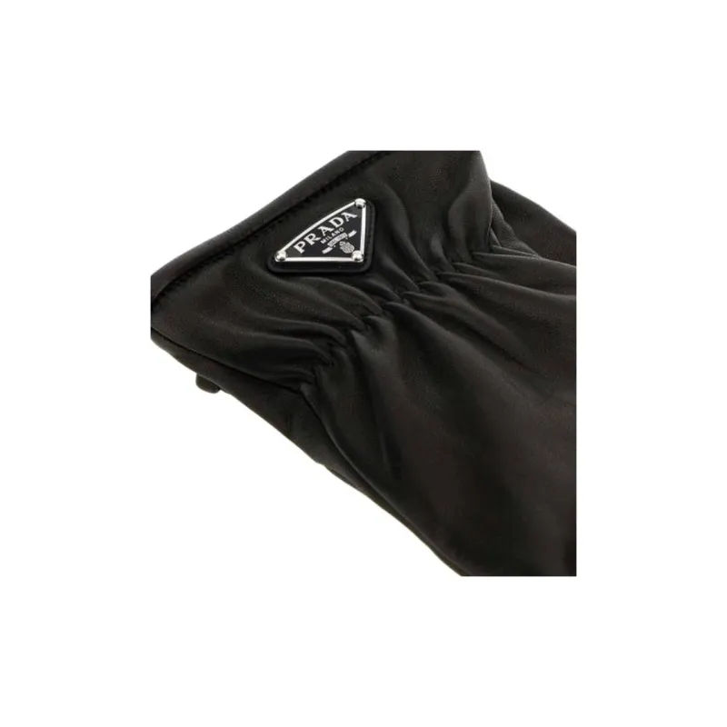 PRADA Triangle Logo Pull On Gloves-1
