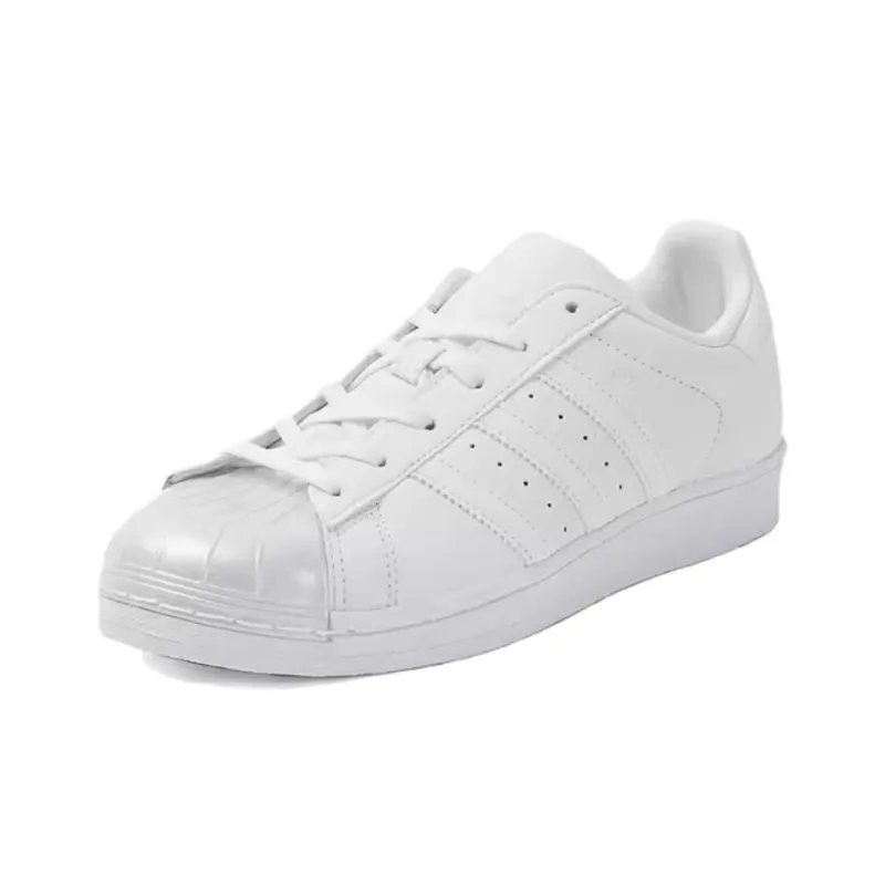 Adidas SUPERSTAR Non slip Lightweight Low Top Skateboard Shoes Women's White-2