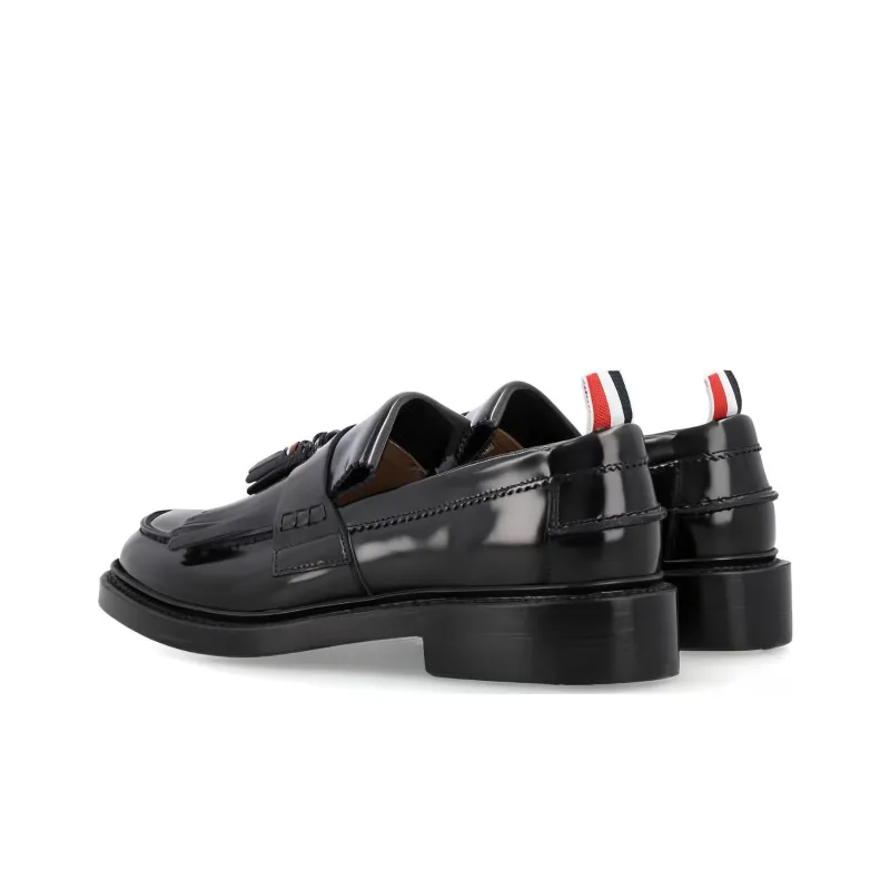 THOM BROWNE RWB-tab Leather Loafers-4