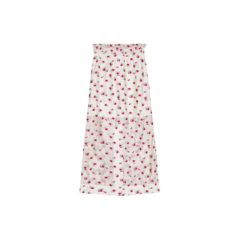 GANNI Casual Long Skirts Women's White-1
