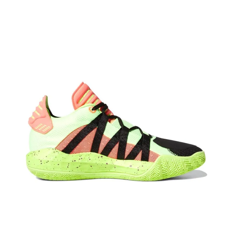 Adidas Dame 6 Black Signal Green Coral-1