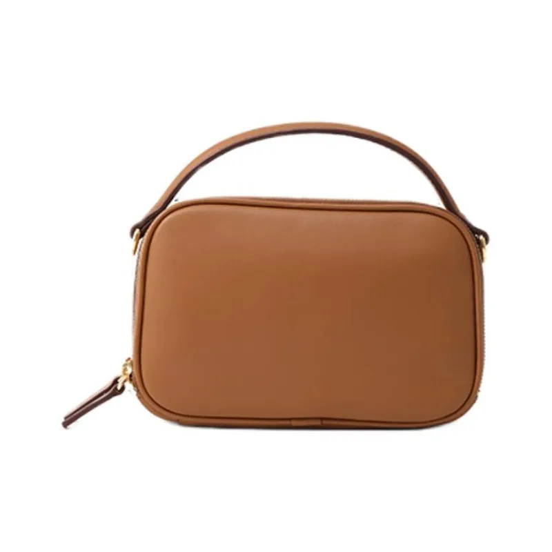 FION Cow Leather Portable Crossbody Bag, Shoulder Bag Women's Brown-2