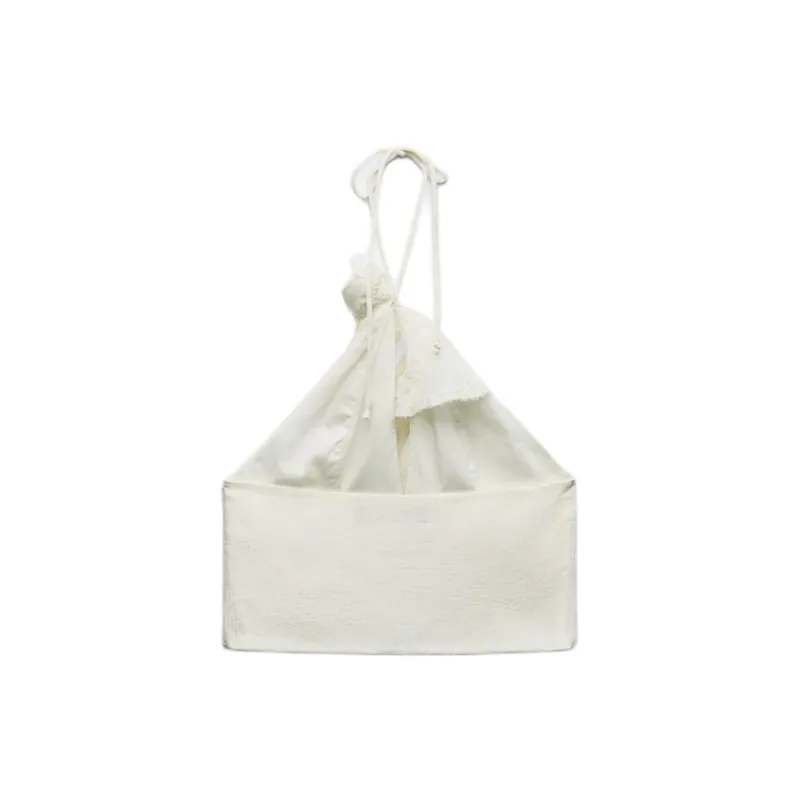 ZARA Tank Tops Women's Raw White-1