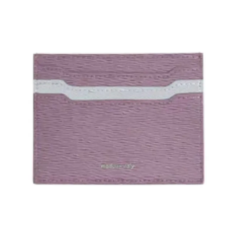 SENREVE Leather Card Holder Women's Purple Lilac With Silver-2