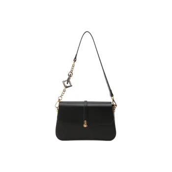 Carksky PU Shoulder Bag Regular Women's Black/Apricot