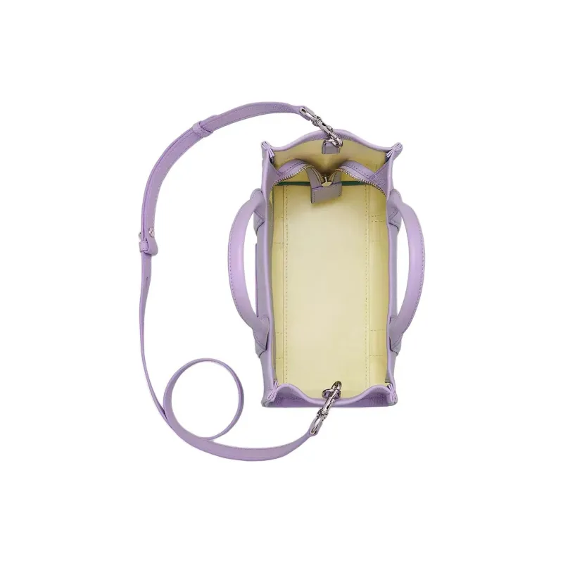MARC JACOBS The Leather Small Tote Bag Wisteria Purple-3