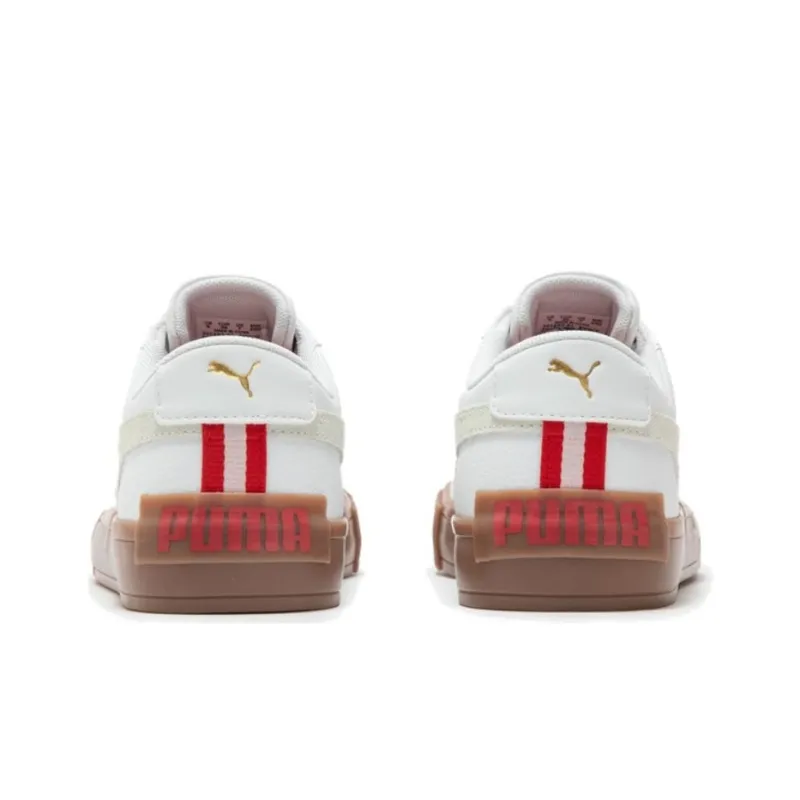 PUMA Bari Anti Slip Wear Resistant Low Top Skateboard Shoes Unisex White-3
