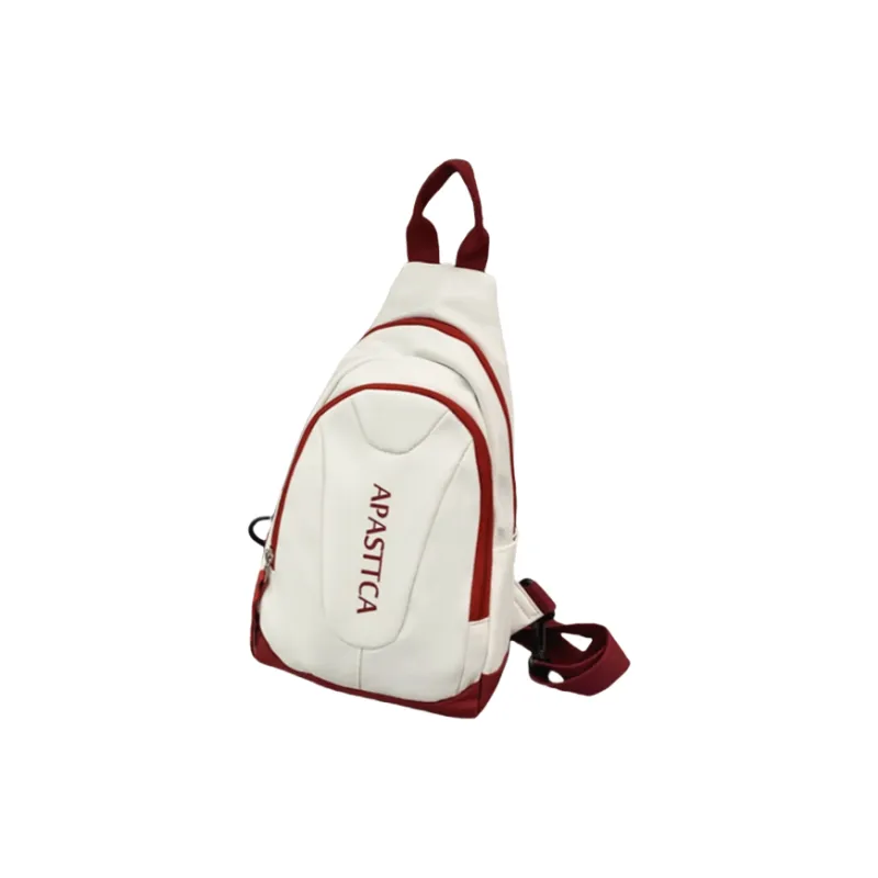 BAODIDAISHU Nylon Crossbody Bag, Backpack, Sling Bag Regular Unisex Light Gray/Black/Red/Green-4