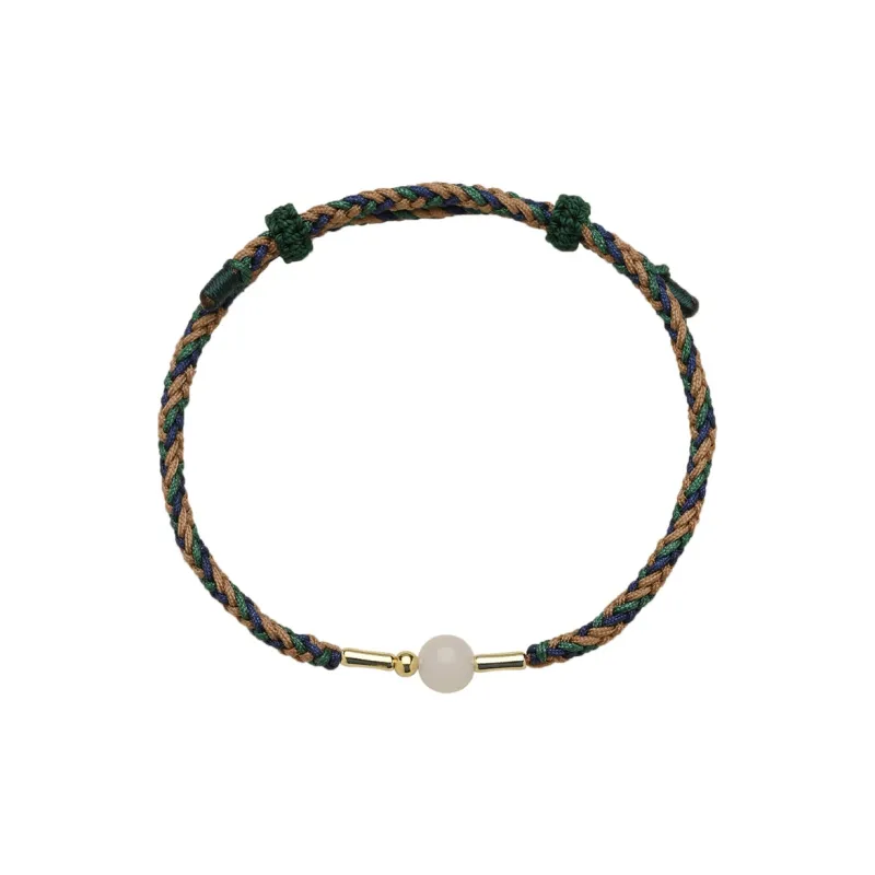Phoenisess Bracelets Pale Greenish White Jade Unisex-6