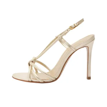 Schutz Kelsie Strap Sandals 10.5cm Women's Gold