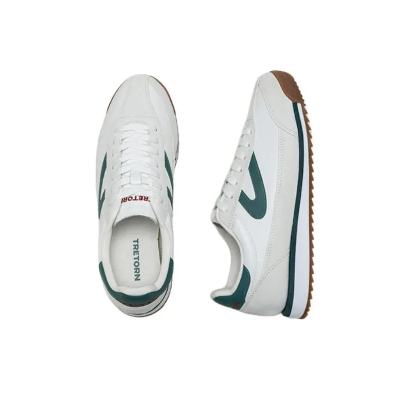 TRETORN Low Top Casual Shoes Unisex White Green-5