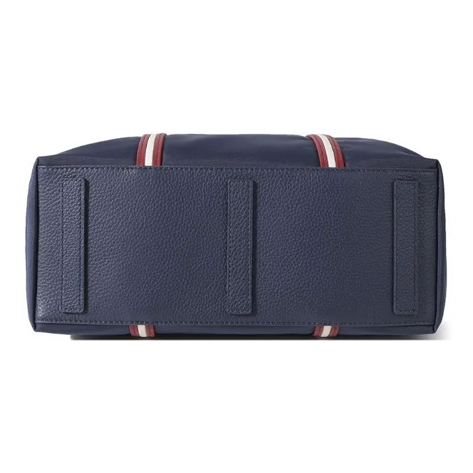 BALLY Fabric With Leather Tote Bag, Shopping Bag, Handbag Men's Midnight Blue-4