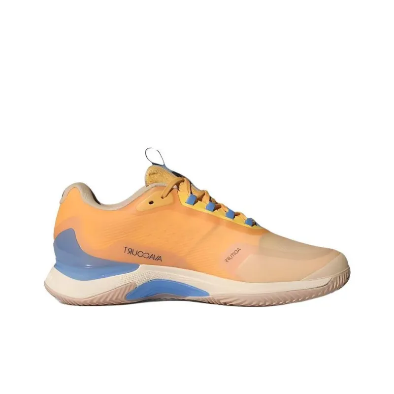 Adidas Avacourt Tennis Abbacoat 2 Slip Resistant Low Top Tennis Shoes Women's Yellow Black Blue-1