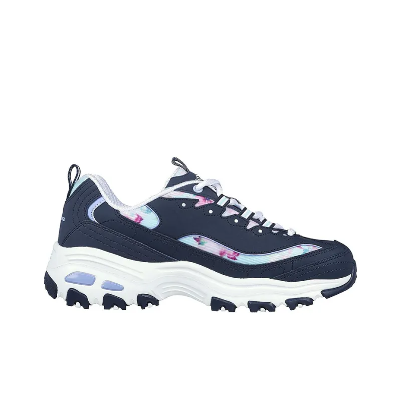 Skechers D'LITES 1.0 Wear Resistant Lightweight And Balanced Low Top Casual Shoes Women's Blue-1