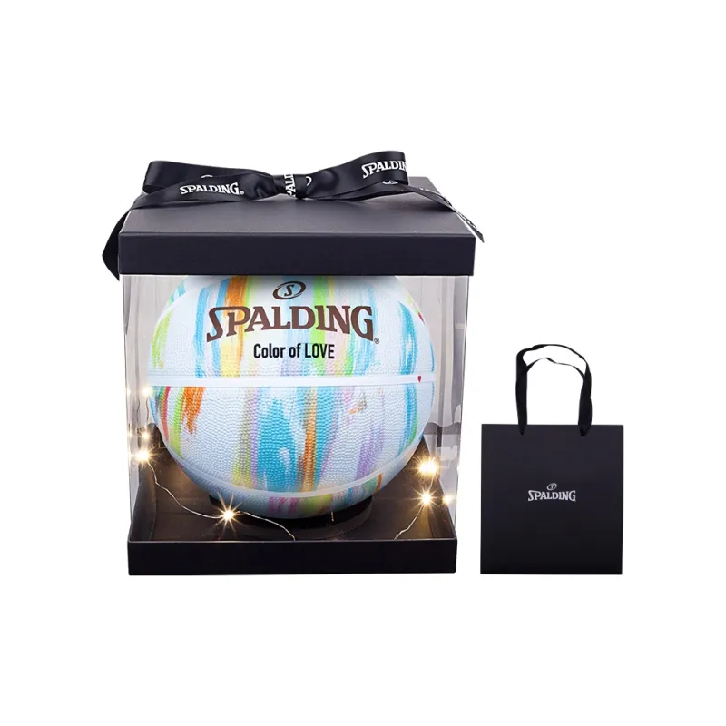 SPALDING Trend Series Rubber Basketball White Size 7 Training-4