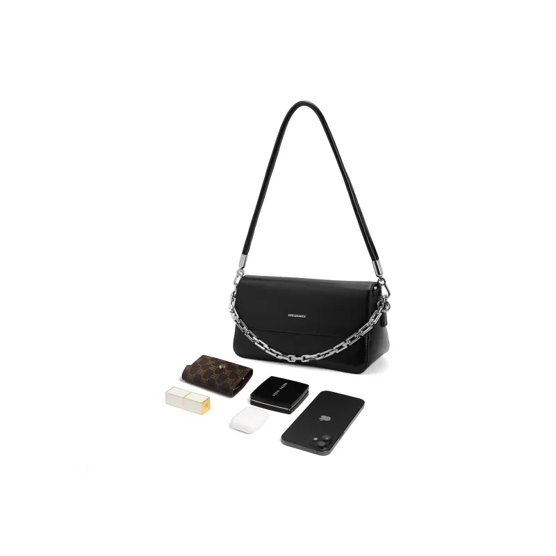 BELLE Cow Split Leather Bonded Synthetic Leather Shoulder Bag Crossbody Bag Medium Size Women's Multicolor-7