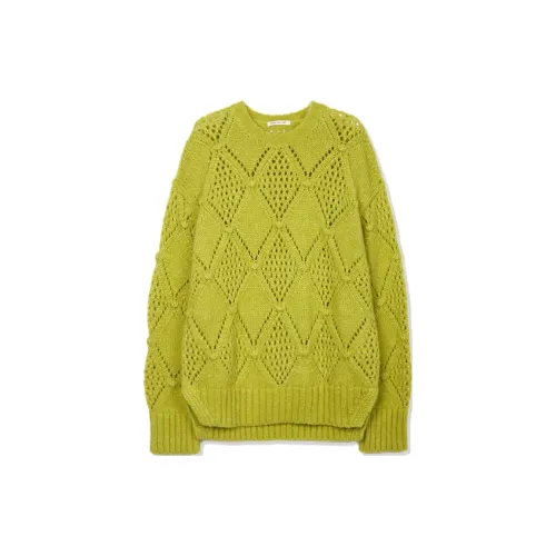 Roselingling Sweaters Women's Lime Green Cabbage