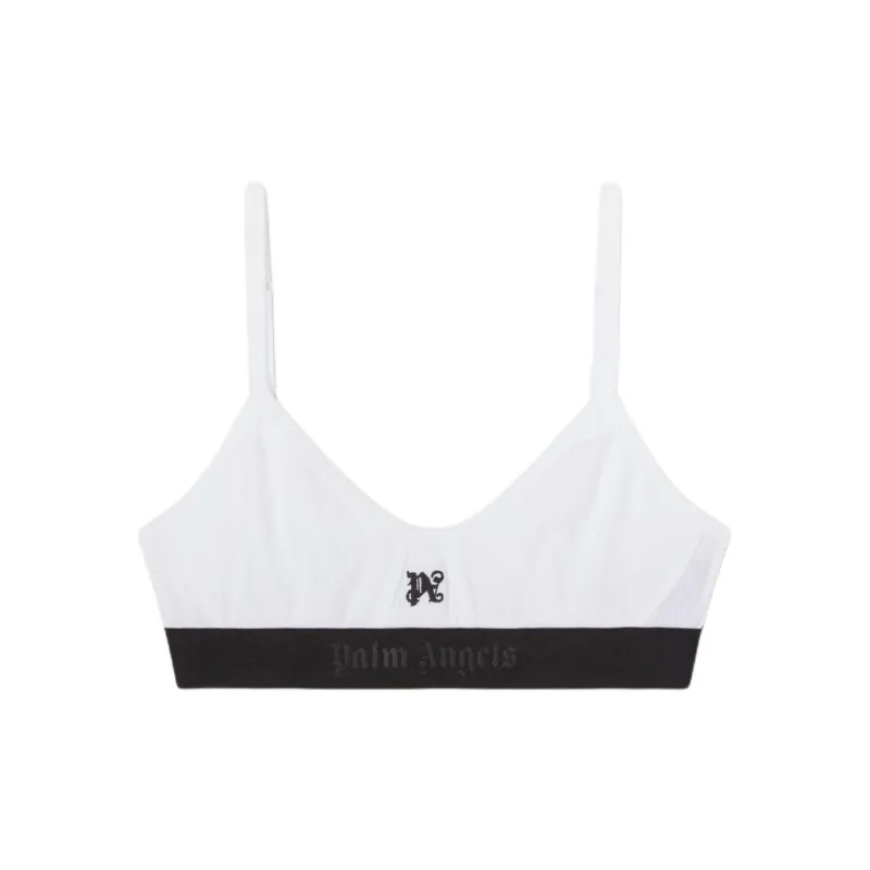 PALM ANGELS Monogram jacquard Balconette Bra-0