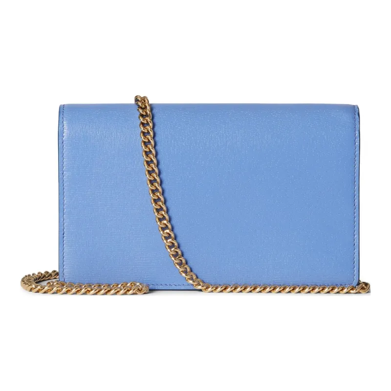 GUCCI Leather Shoulder Bag, Crossbody Bag, Wallet Women's Light Purple-3