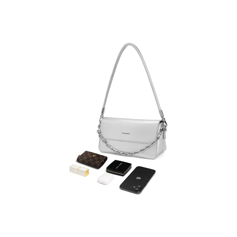 BELLE Cow Split Leather Bonded Synthetic Leather Shoulder Bag Crossbody Bag Medium Size Women's Multicolor-3