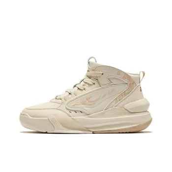Erke Palace Night Garden 3 Wear-Resistant Slip-Resistant Mid-Top Skateboard Shoes Women's Egg Cream Gray Oat