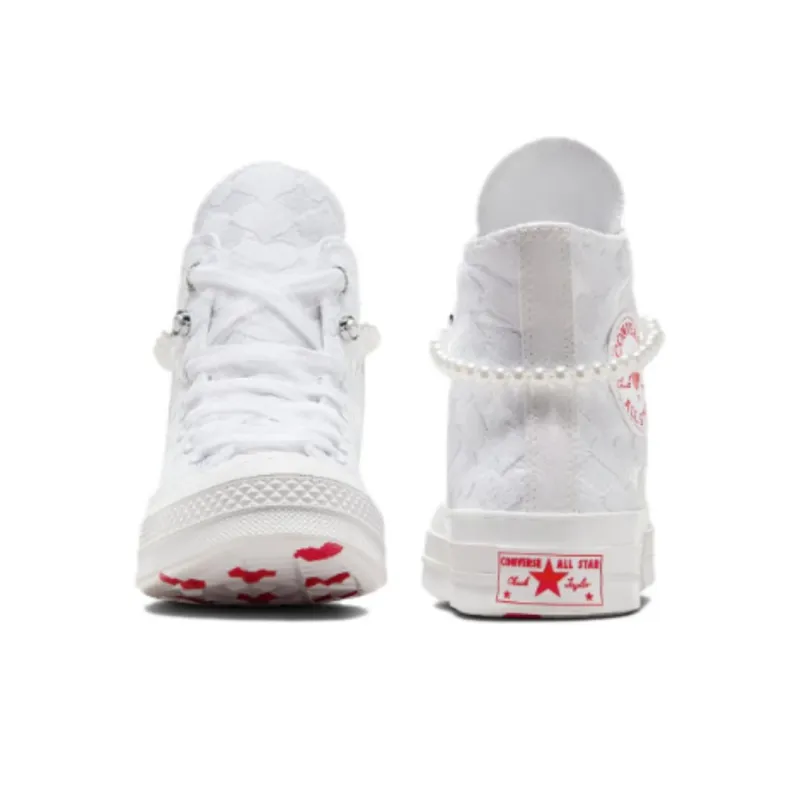 Converse Chuck 70 Anti Slip And Wear Resistant Lightweight High Top Skateboard Shoes Women's White-5