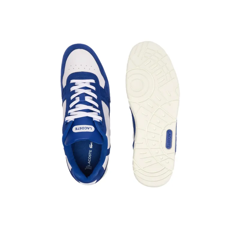 LACOSTE T-clip Low-Top Skateboard Shoes Men's White Blue-4