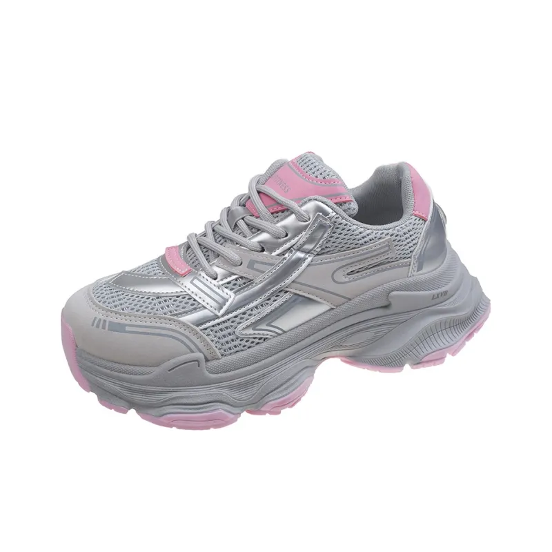 LXVB Slip-Resistant Breathable Low-Top Chunky Sneakers Women's-0