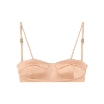 PALM ANGELS Logo plaque Balconette Bra