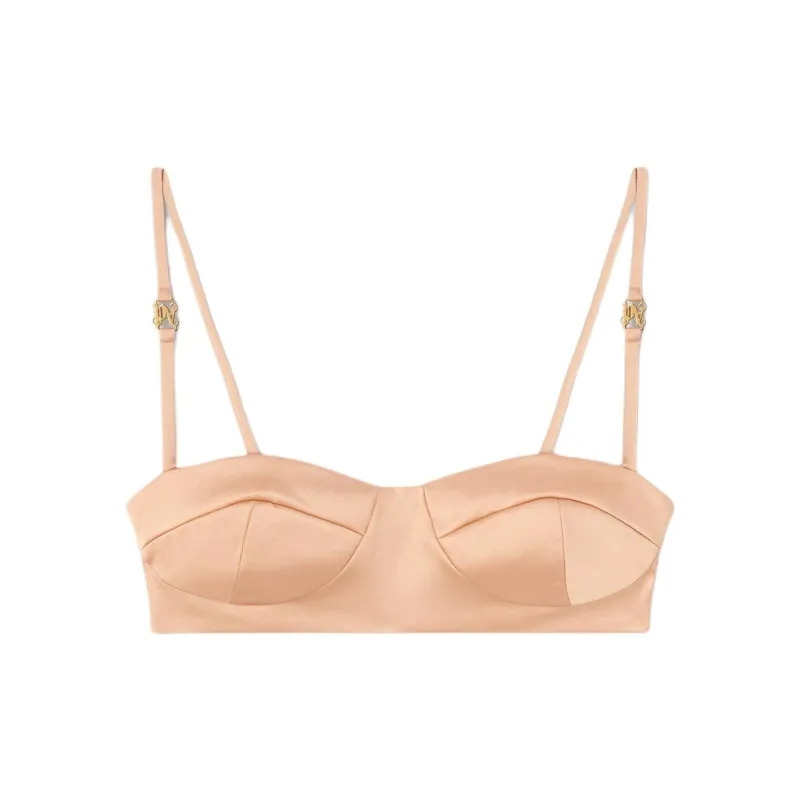 PALM ANGELS Logo plaque Balconette Bra-0